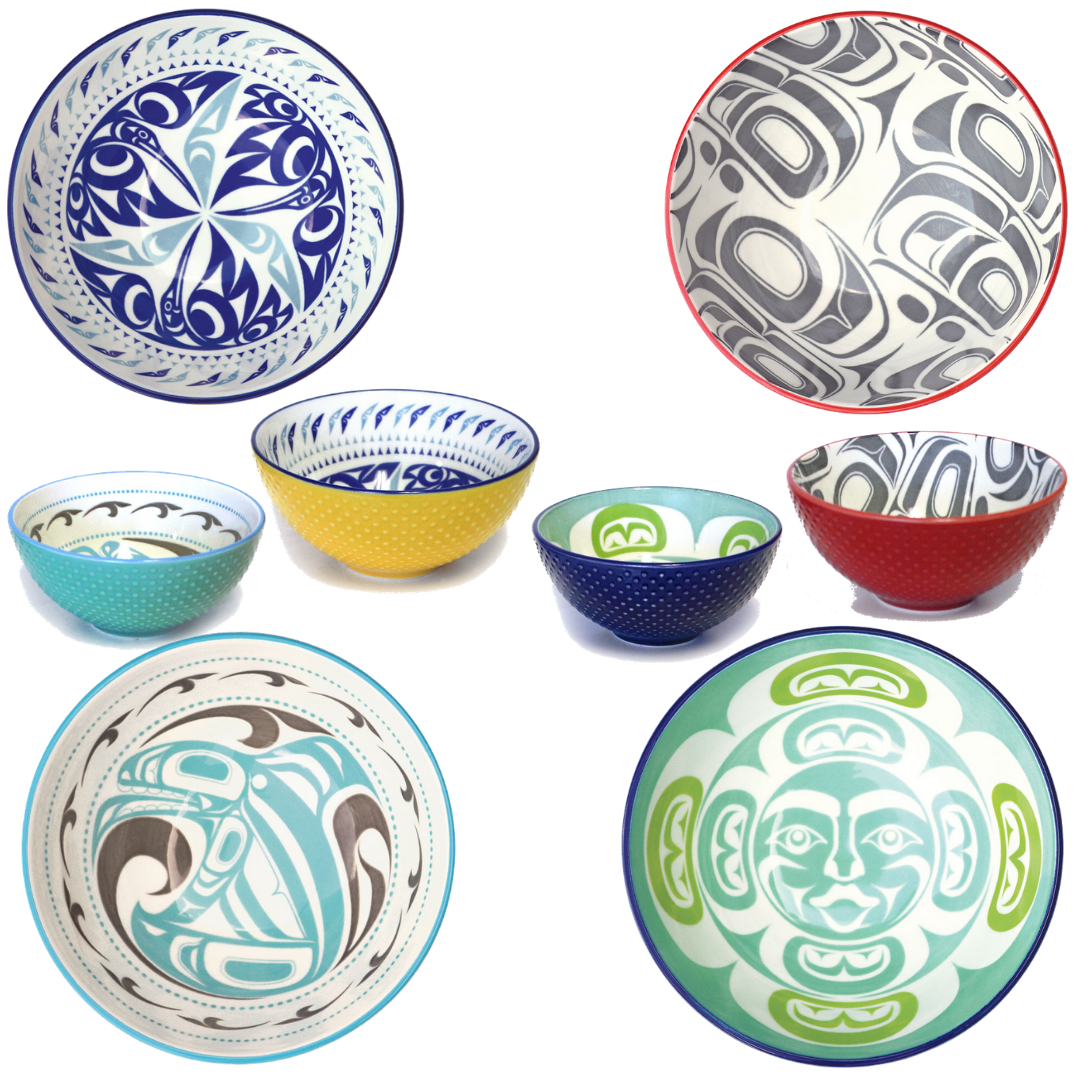H-35 Native Northwest Porcelain Art Bowl Small | Adopt A Stream